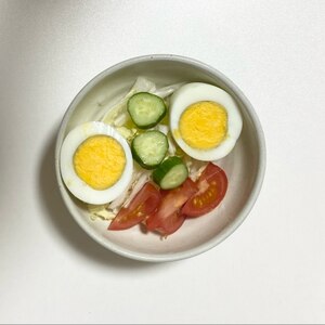 まるい野菜＋ゆで卵=○○まるまる卵サラダ✧˖♡